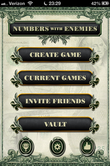 Numbers With Enemies home screen